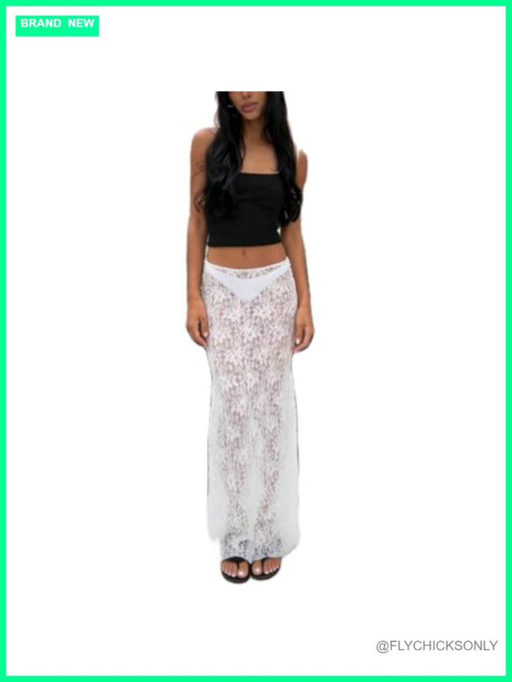 Lace Satin High Waist A-Line Midi Skirt Y2K Summer Party